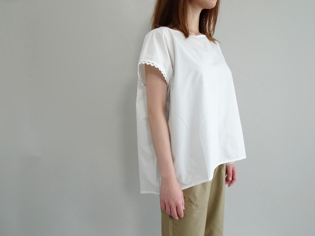 袖口デザインcotton前後差プルオーバー＜ホワイト＞