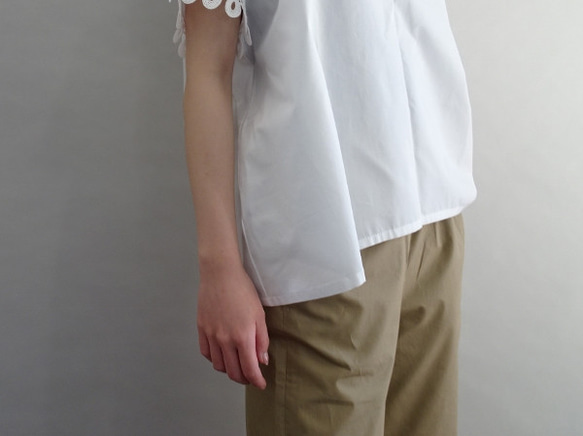 ケミカルレース袖cottonプルオーバー 6枚目の画像