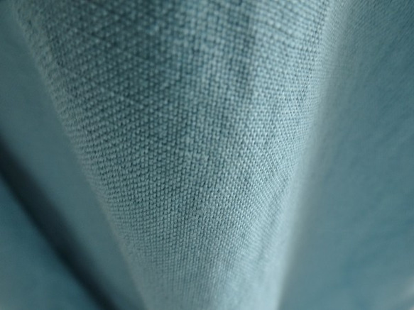 亞麻/人造絲長連衣裙 &lt;深海軍藍&gt; 第5張的照片