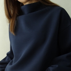 雙層透氣高領套頭衫（海軍藍） 第6張的照片