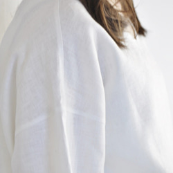亞麻V領套衫2016 &lt;白色&gt; 第2張的照片