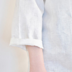 亞麻V領套衫2016 &lt;白色&gt; 第4張的照片