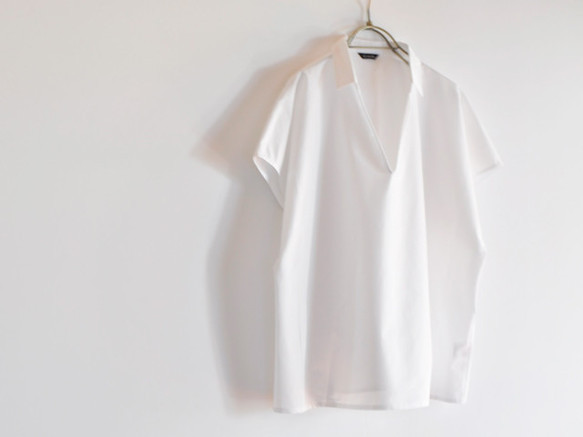 棉花粘性套衫&lt;白色&gt; 第2張的照片