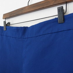 棉質清潔高跟褲&lt;寶藍色&gt; 第5張的照片