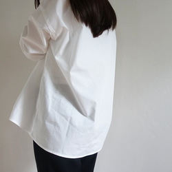2way正面款式棉質V領套頭衫&lt;白色&gt; 第5張的照片