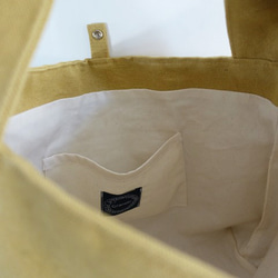 水洗棉/黃麻單肩包&lt;黃色&gt; 第5張的照片