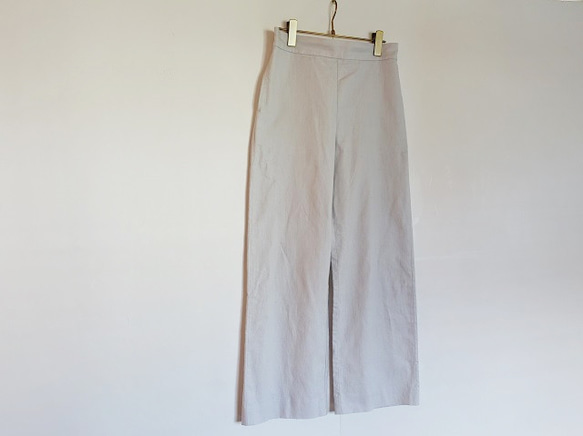 不均勻的紗線浪湧/棉質亞麻布褲子&lt;Graige&gt; 第5張的照片