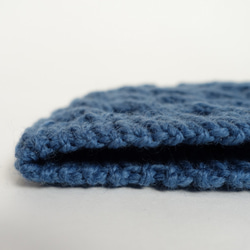 手織基礎款針織帽&lt;孔雀藍&gt; 第3張的照片
