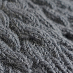 手工編織基本針織帽&lt;藍灰色&gt; 第3張的照片