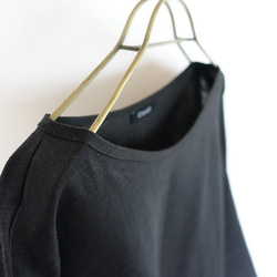 亞麻 3/4 套頭衫（黑色） 第7張的照片