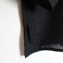 亞麻 3/4 套頭衫（黑色） 第8張的照片