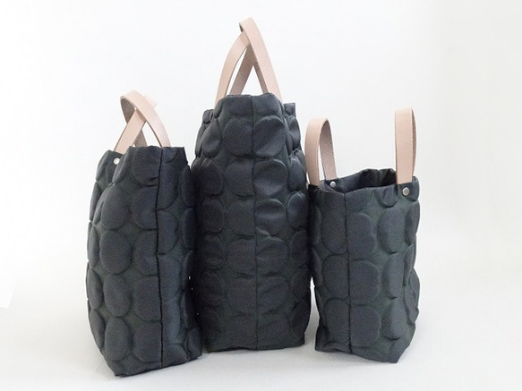 皮革手柄小圓點托特包 <DG/S> 第4張的照片