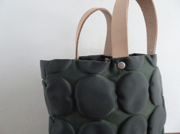 皮革手柄小圓點托特包 <DG/S> 第6張的照片