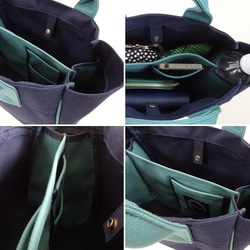 4 個空間 + 3 個口袋，有充足的分區帆布手提袋 &lt;P×B&gt; 第7張的照片