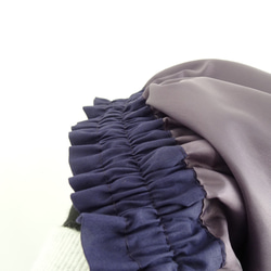 內襯/棉質褶皺長裙&lt;紫色&gt;&lt;芥末黃&gt; 第5張的照片