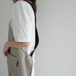 linen One Action Full Apron &lt;黑色&gt; &lt;芥末黃&gt; 第7張的照片