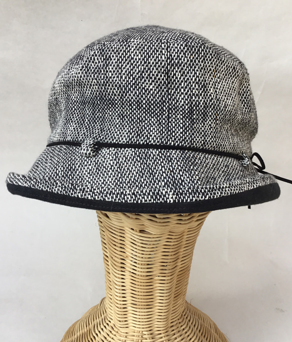 手紡ぎ手織り帽子 2枚目の画像