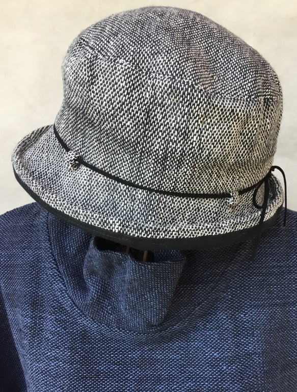 手紡ぎ手織り帽子 3枚目の画像