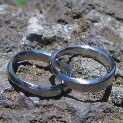 指輪ペア 金属アレルギーフリー ハフニウム 販売用 メンズ
