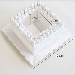 ♡ケーキ花器♡スクエアケーキプランター 3枚目の画像