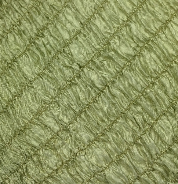 キャップ&ネックカバー シルク手染めグラデーション 緑系 3枚目の画像