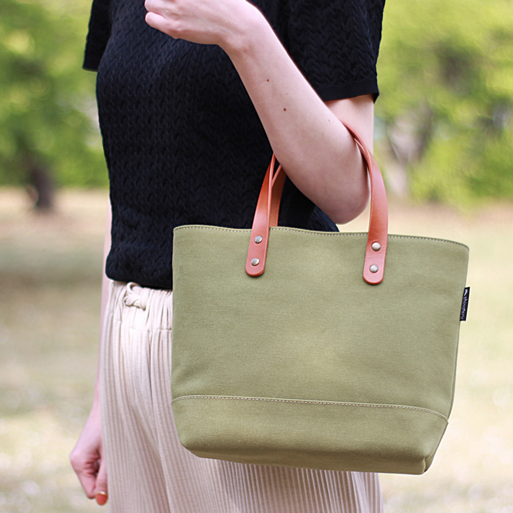 高島帆布トートバッグSサイズ ヴィンテージ・モスグリーン