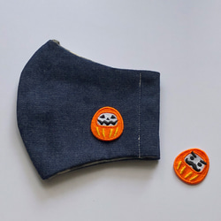 ハロウィンだるまセット  刺繍シール ワッペン 4枚目の画像