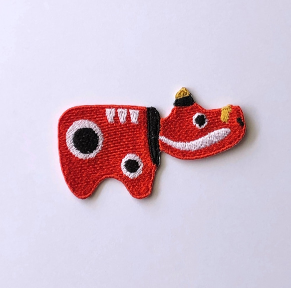 赤べこ　刺繍シール ワッペン 4枚目の画像