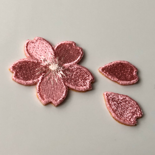 桜 花びらセット 刺繍シール ワッペン ワッペン・アップリケ