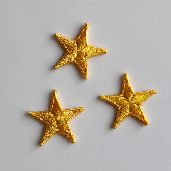 三つ星 刺繍シール ワッペン 1枚目の画像