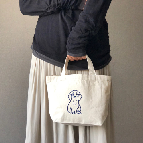 だっくすふんど】座狗-zaku- 刺繍ミニトート 内ポケット オーガニック