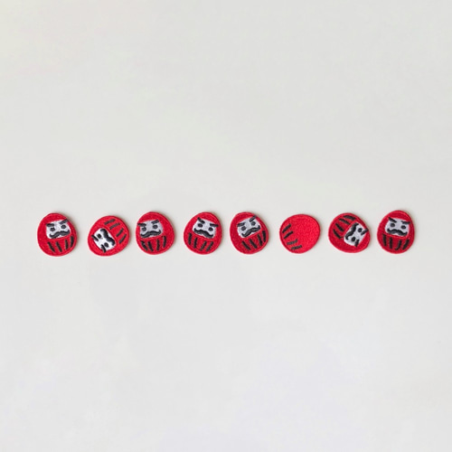 七転び八起きだるま 刺繍シール ワッペン ワッペン・アップリケ 折々