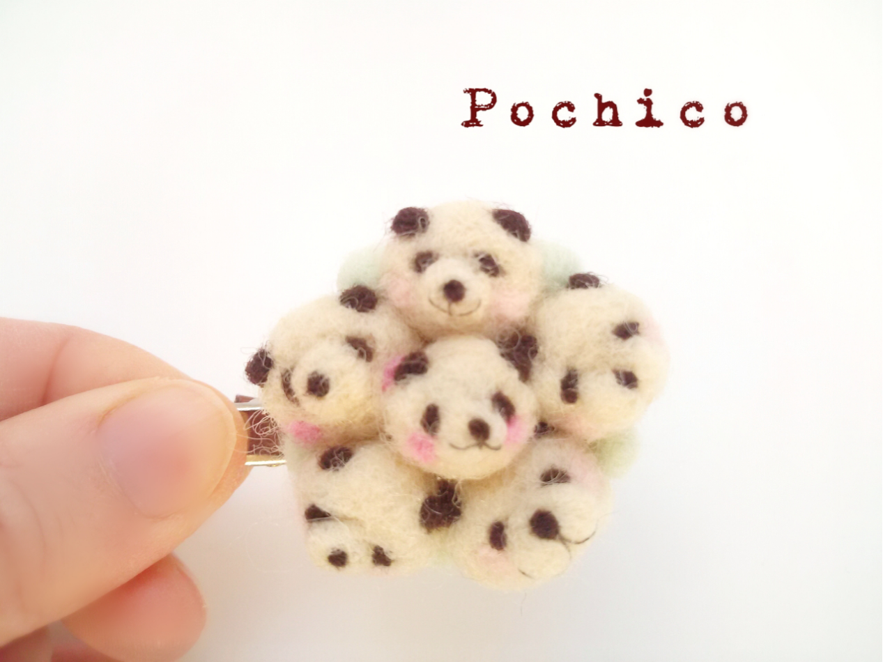 【送料無料（一部地域を除く）】 ぎゅうぎゅうパンダ2wayブローチ ブローチ 通販 pochico115 その他