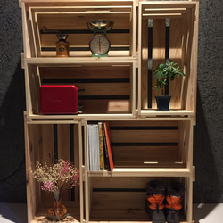 りんご箱 インテリアや店舗什器の為に設計したちょうどいいサイズの