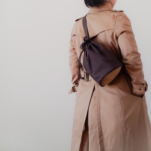 受注制作】One shoulder ruck sack-long 巾着型ワンショルダー