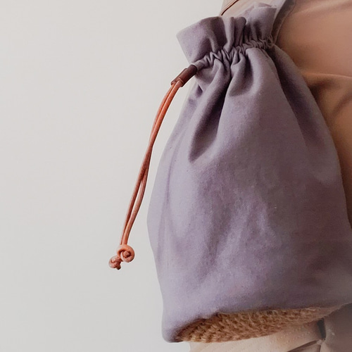 受注制作】One shoulder ruck sack-long 巾着型ワンショルダー 受注制作】One shoulder ruck sack-long 巾着型ワンショルダー