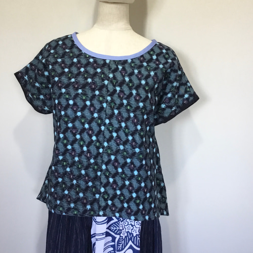 浴衣 着物リメイク チュニック トップス ブラウス ハンドメイド 木綿