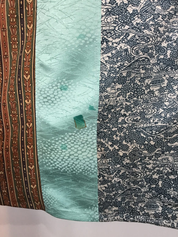 着物リメイク　Aラインのチュニックワンピース(3色) 5枚目の画像