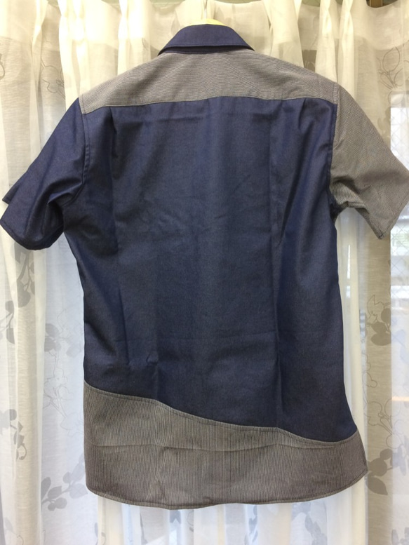 【メンズシャツ】デニム地ワークシャツ　original shirt 4 2枚目の画像