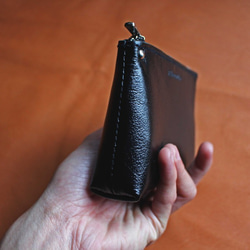 【Zipper Coin case 零錢包】袋鼠皮 / 山羊皮 輕巧拉鍊零錢包 第6張的照片