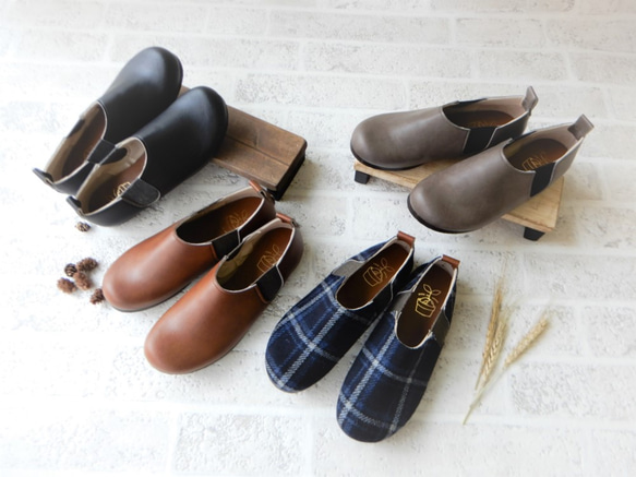 軽量サイドゴムスリッポン・ストレスフリーな　チェルシー　シューズ　№108 1枚目の画像