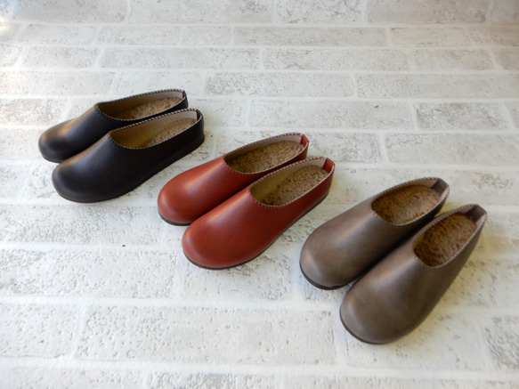 スーパーセール!!　2000円OFF!　在庫限り終了　暖かボアのインソール・幅広・軽量・さっと履けて・サボ 9枚目の画像