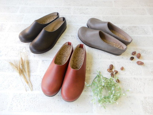 スーパーセール!!　2000円OFF!　在庫限り終了　暖かボアのインソール・幅広・軽量・さっと履けて・サボ 5枚目の画像