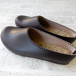 スーパーセール!!　2000円OFF!　在庫限り終了　暖かボアのインソール・幅広・軽量・さっと履けて・サボ 8枚目の画像