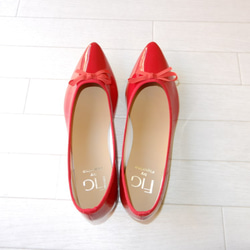 Rain compatible, flat, wide, 4E, 絲帶, 紅鞋 第2張的照片