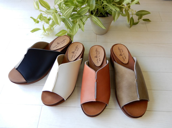 【發貨時間2-5天】合腳合腳，兼容寬幅，輕便，自然，柔軟，木鞋涼鞋，杏色 第2張的照片