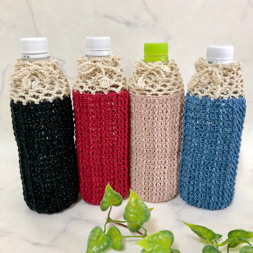 (a four-leaf 808)ハンドメイド ペットボトルカバー a four-leaf 808)ハンドメイド ペットボトルカバー a four-leaf 808様