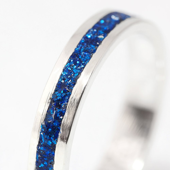 銀戒指閃亮銀·海軍藍【訂購生產】 第2張的照片