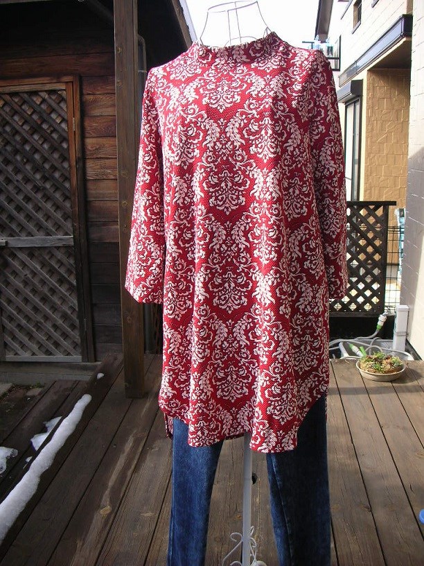 母の日に＊オリエンタルな柄のニットチュニックno.474