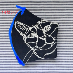 再販　フィルターポケット付き　グレー　鳥のマスク　上質オーガニックダブルガーゼ 5枚目の画像